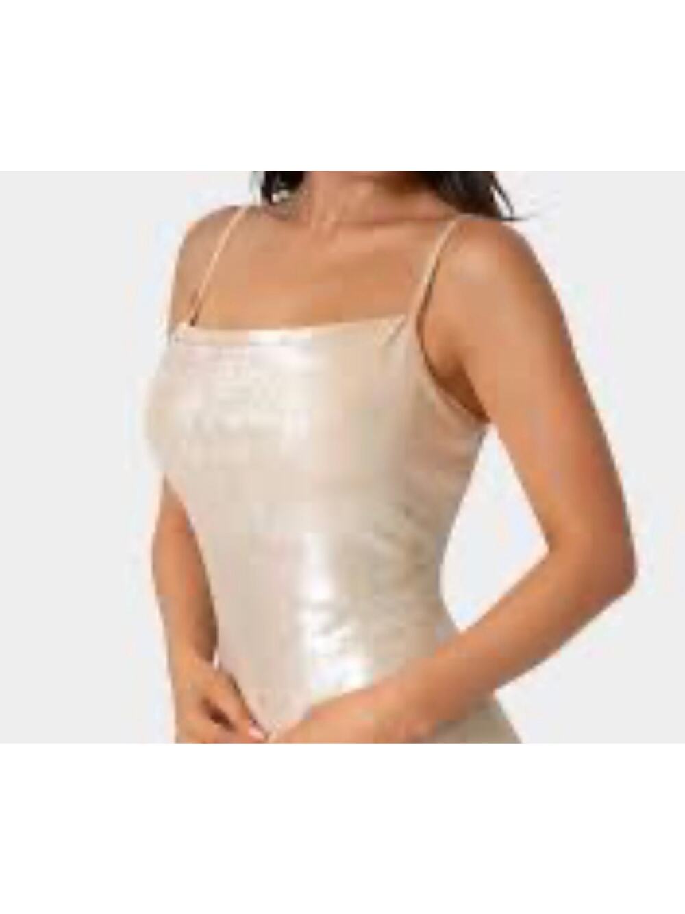 Urban Outfitters Silence + Noise Drita Metallic Mini Slip Dress Small